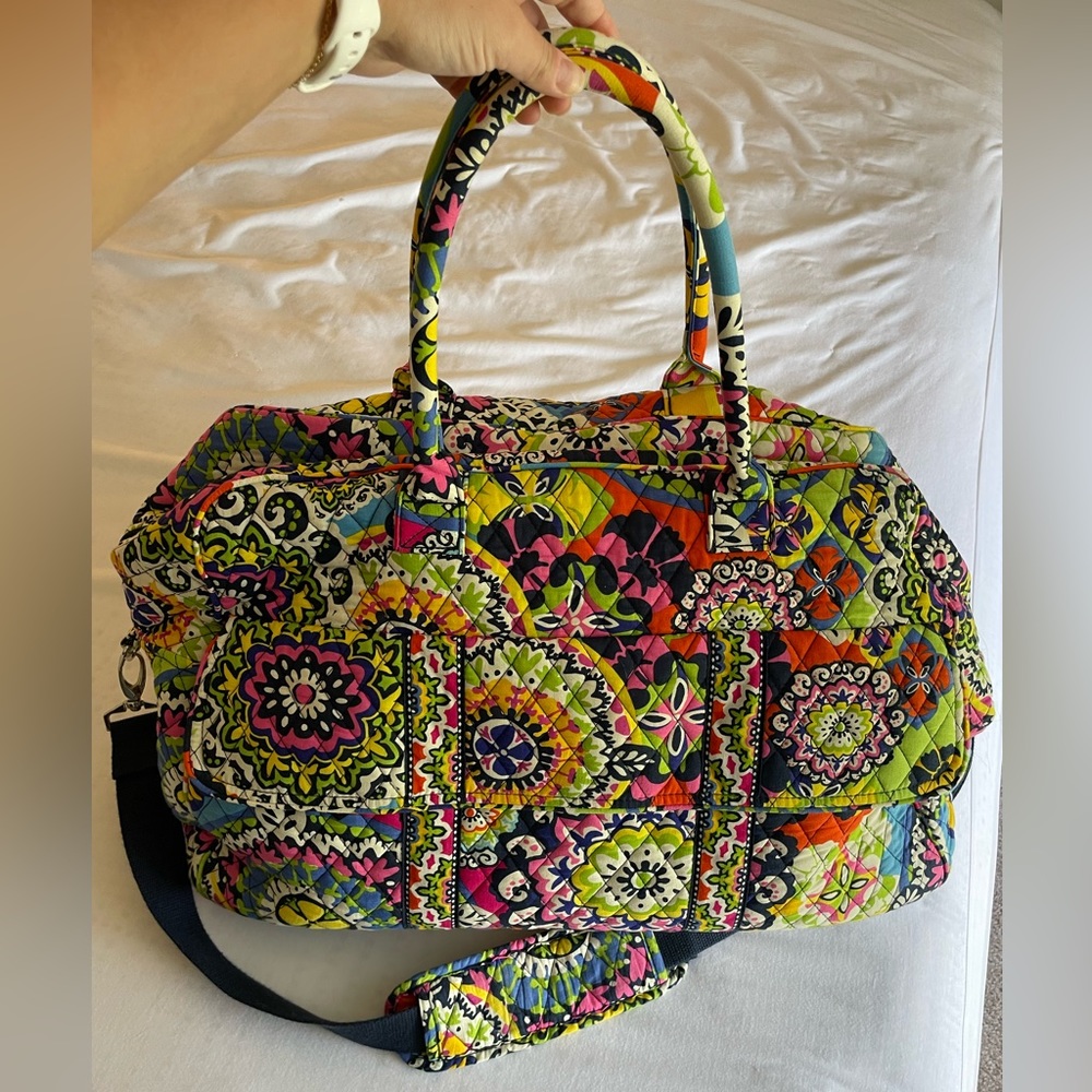 Quilted Floral Patchwork Travel Tote - Multicolor